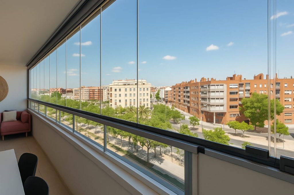 cerramiento de terraza con cristal abatible
