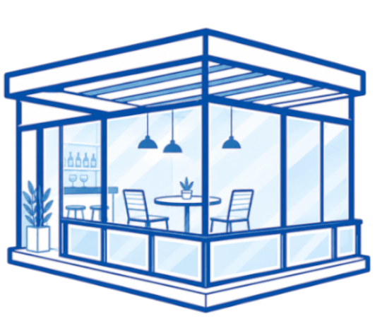 Cerramientos para bares, restaurantes y locales