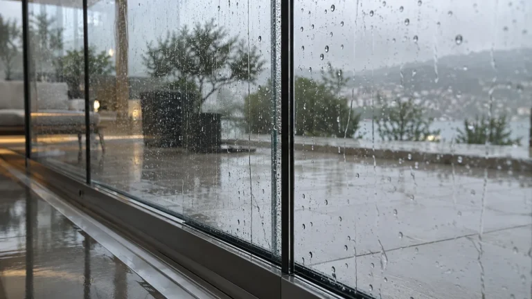 ¿Puede entrar agua cuando llueve teniendo cortinas de cristal?